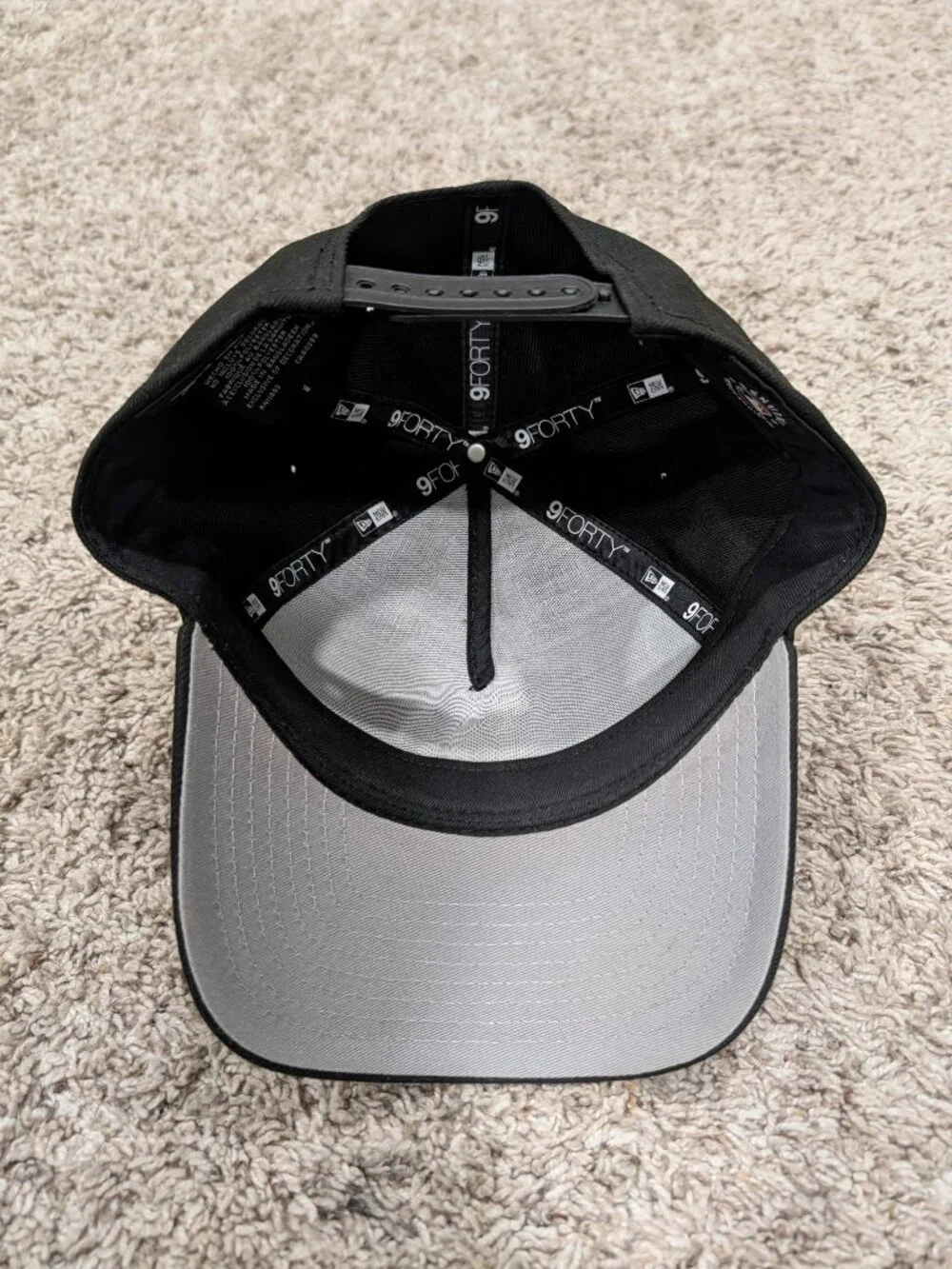 Los Angeles Dodgers New Era White on Black Cap - One Size Fits Most - Adjustable